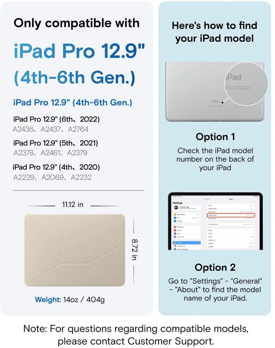 MOFT Dynamic Folio Book Case iPad Pro 12.9 - Beige