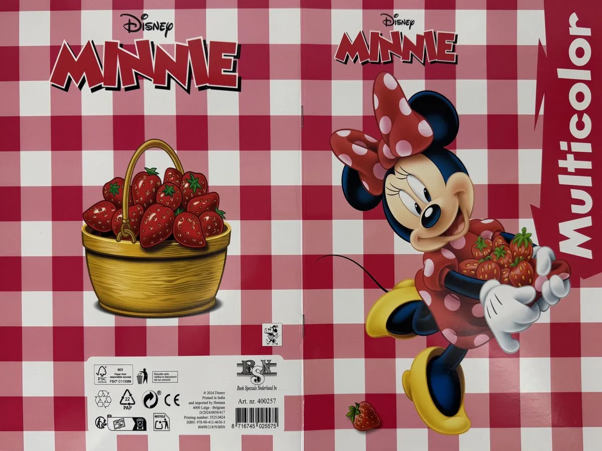 Disney Minnie Mouse Kleurboek - 32 Pagina's - Rood/Wit - afbeelding 6 van 6