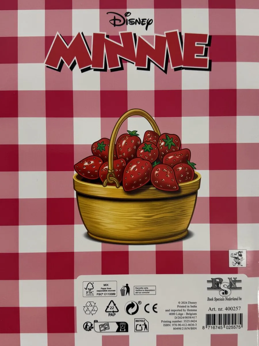 Disney Minnie Mouse Kleurboek - 32 Pagina's - Rood/Wit