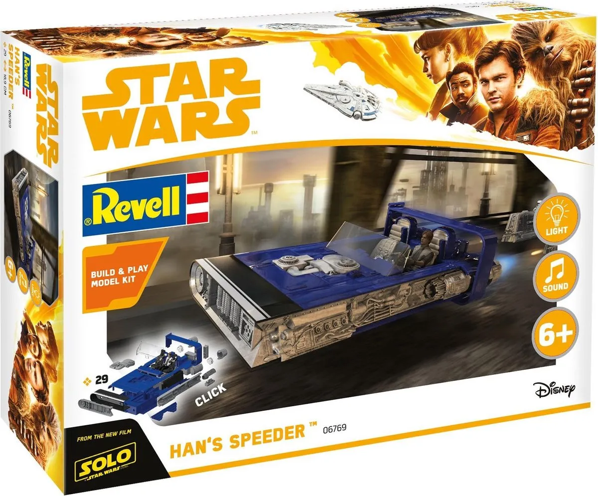 Revell Star Wars Han's Speeder 06769 Modelbouwset 1:24 - Grijs/Blauw