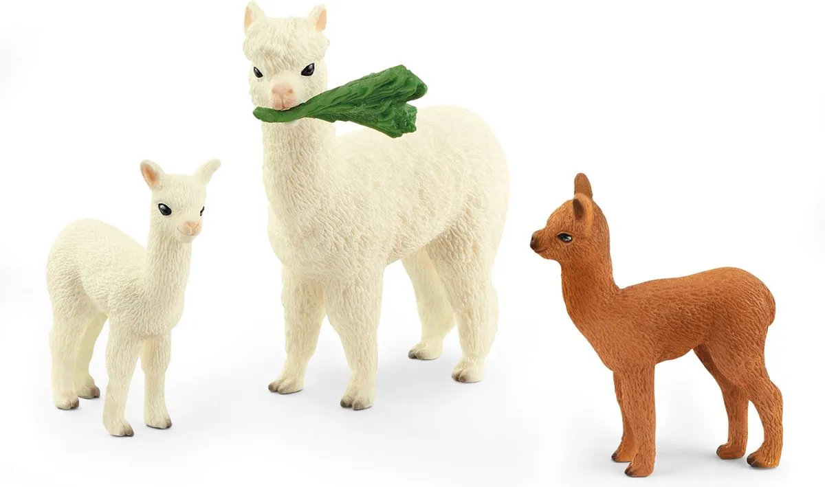 Schleich Wild Life Alpaca Familie Speelfigurenset 42544 - Multicolor