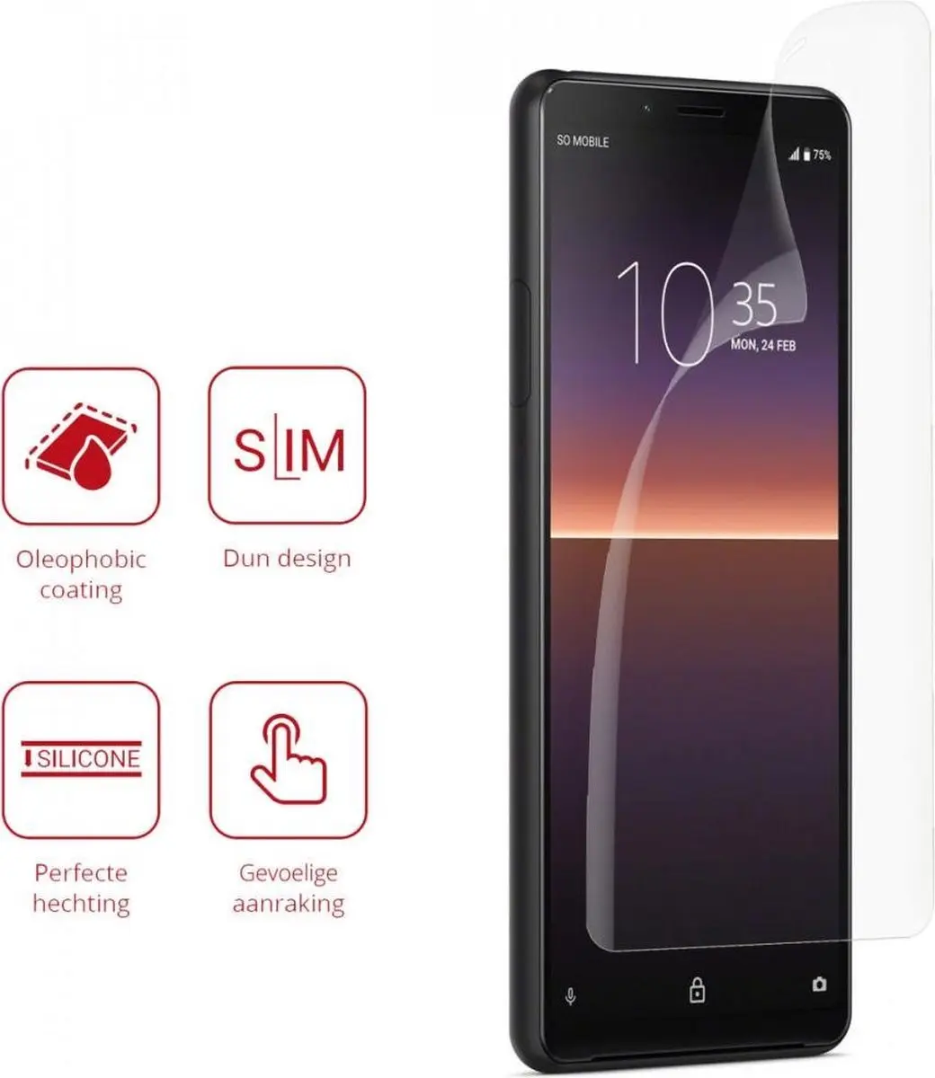 Rosso Screen Protector Ultra Clear voor Sony Xperia 10 II - 2 Stuks
