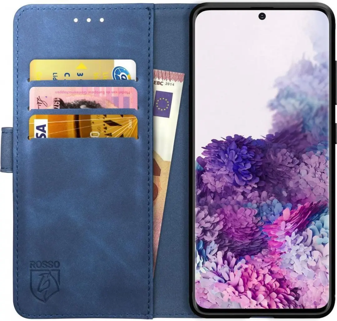 Rosso Element Book Case Wallet Samsung Galaxy S20 - 3 Pasjes - Blauw