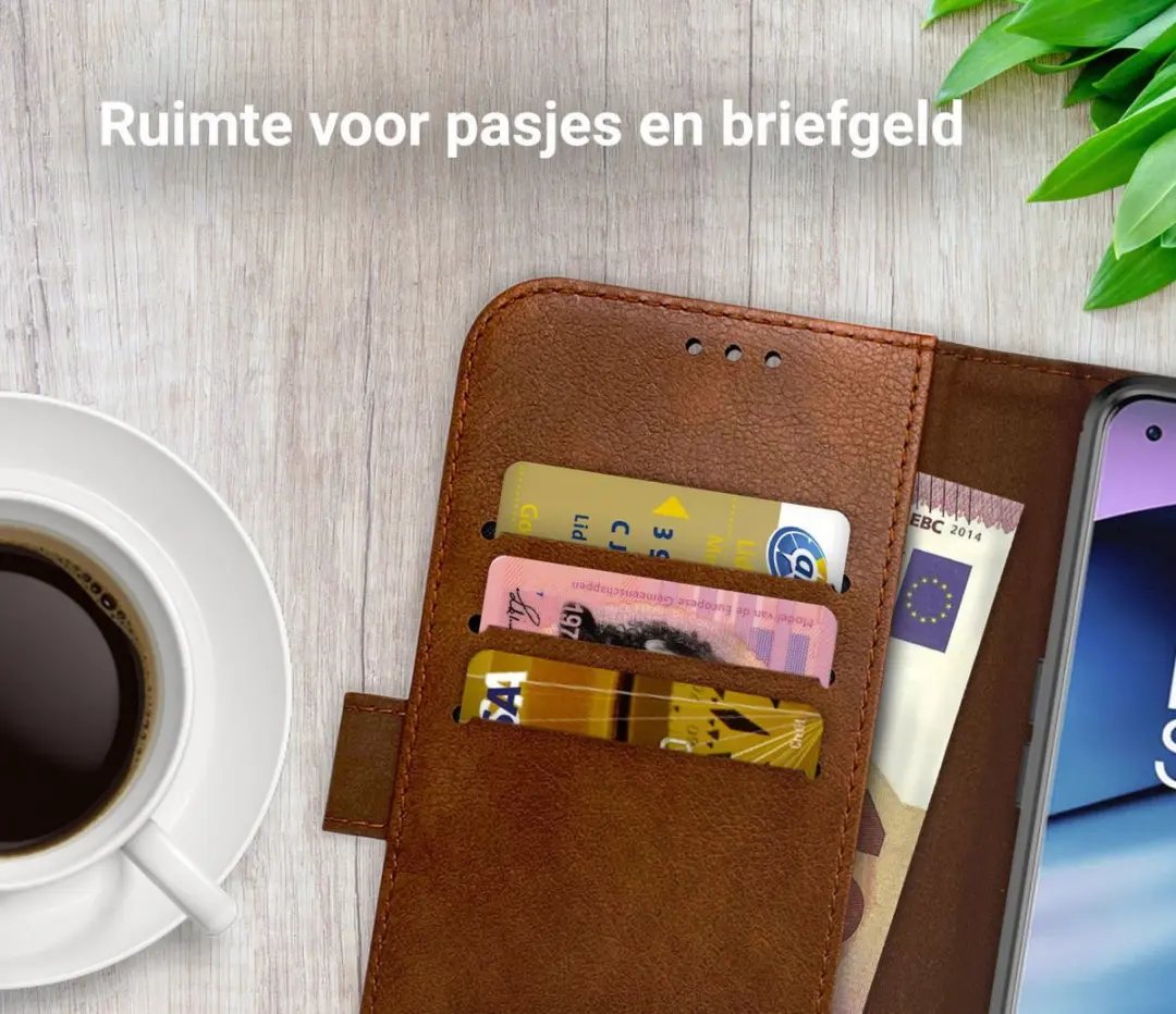 Rosso Element Oppo Reno 8 Lite Hoesje Wallet - 130759 - Bruin