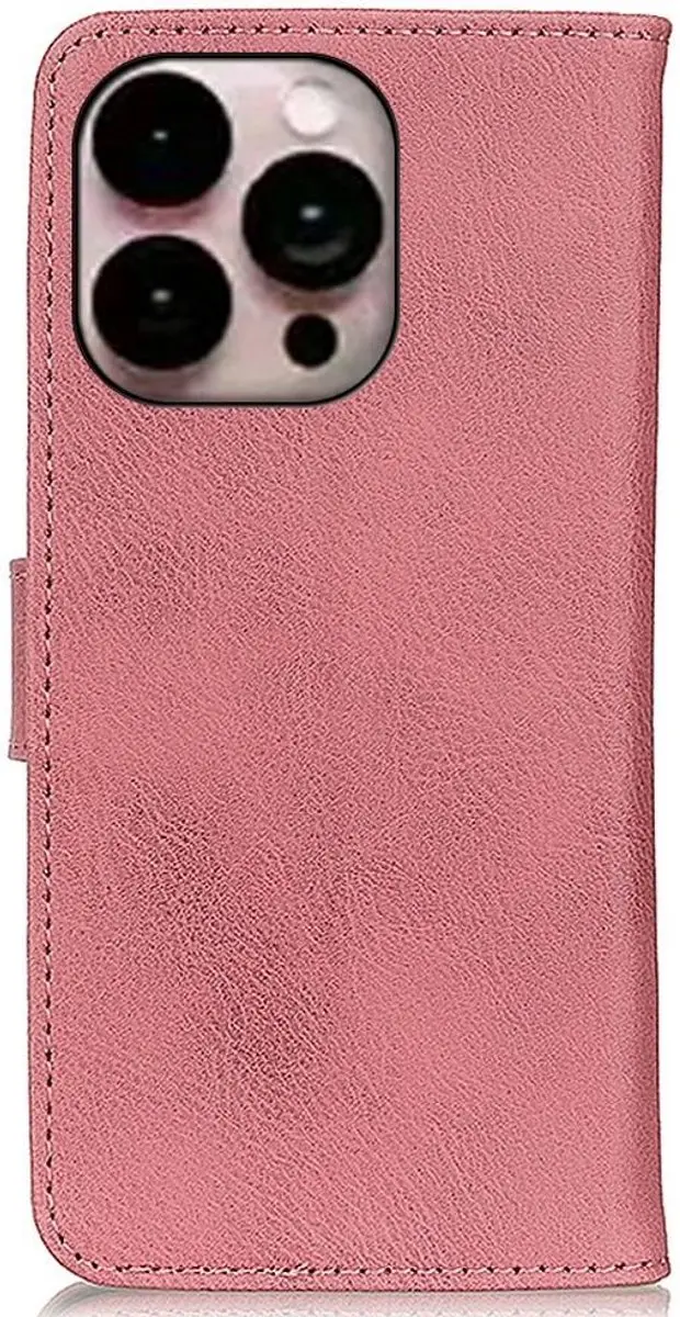 Khazneh Hoesje Portemonnee Book Case iPhone 14 Pro Max - Roze