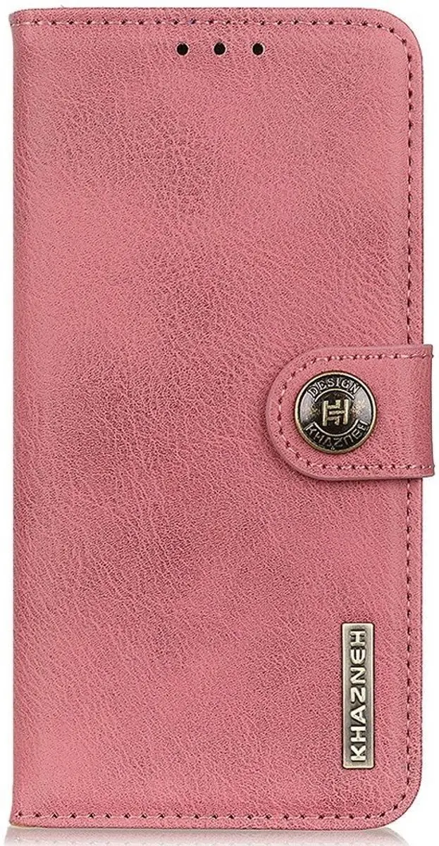 Khazneh Hoesje Portemonnee Book Case iPhone 14 Pro Max - Roze