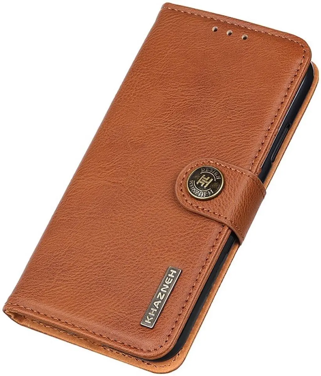 Khazneh Hoesje iPhone 14 Pro Max - 3 Pasjes - Bruin