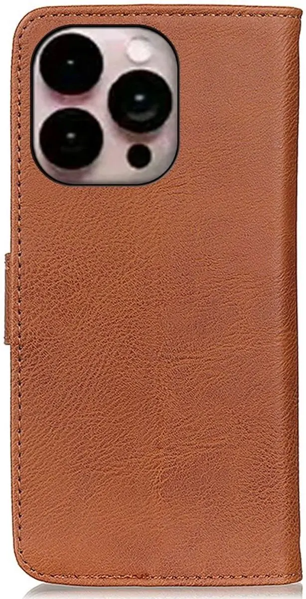 Khazneh Hoesje iPhone 14 Pro Max - 3 Pasjes - Bruin