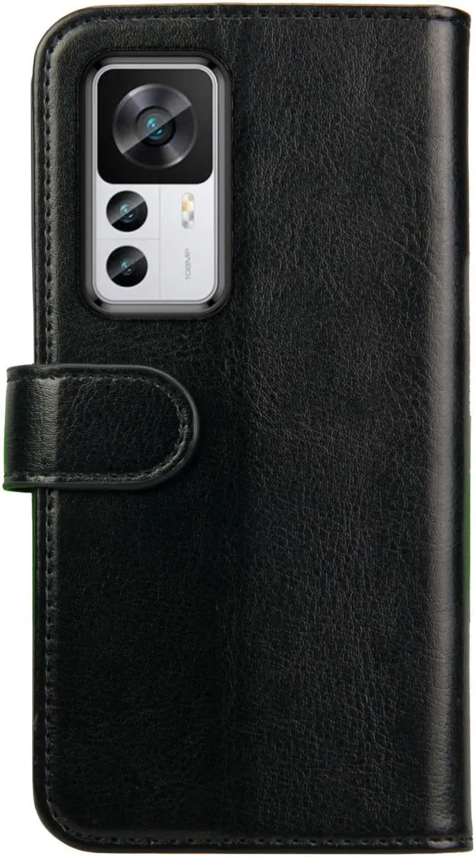 Rosso Element Xiaomi 12T/12T Pro Book Cover Wallet - 3 Pasjes - Zwart