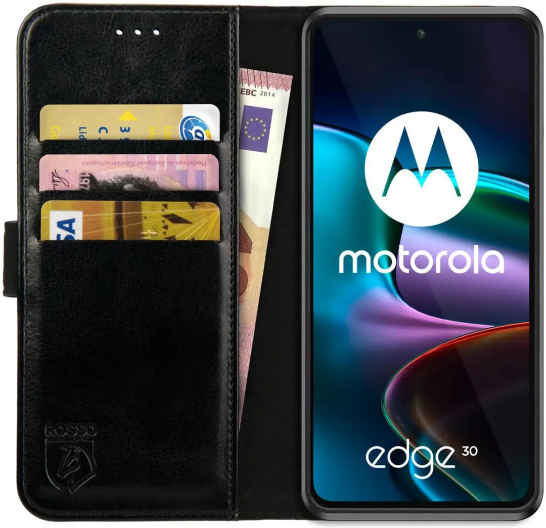 Rosso Element Book Case Wallet Hoesje Geschikt voor Motorola Edge 30