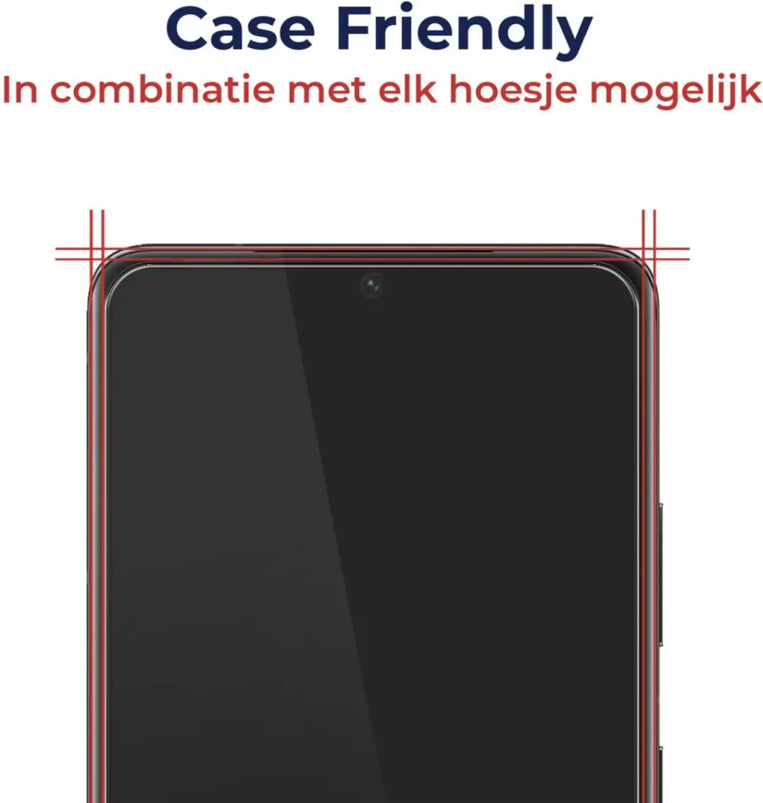 Rosso Google Pixel 7 Schermbeschermer - Gehard Glas - Case Friendly - afbeelding 6 van 6