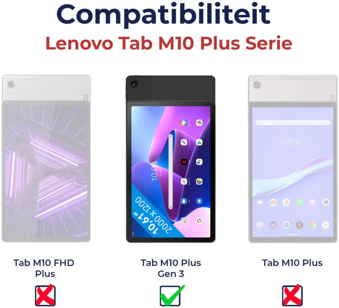 HappyCase Lenovo Tab M10 Plus Gen 3 Kinderhoes - Groen