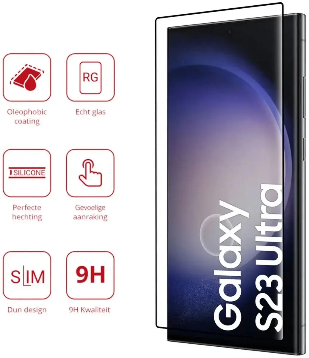 Rosso 9H Tempered Glass Screen Protector Samsung Galaxy S23 Ultra - 1 Stuk