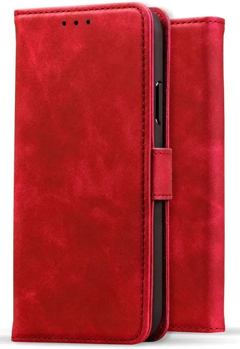 Rosso Element Book Case Wallet Samsung Galaxy S24 Plus - 3 Pasjes - Rood