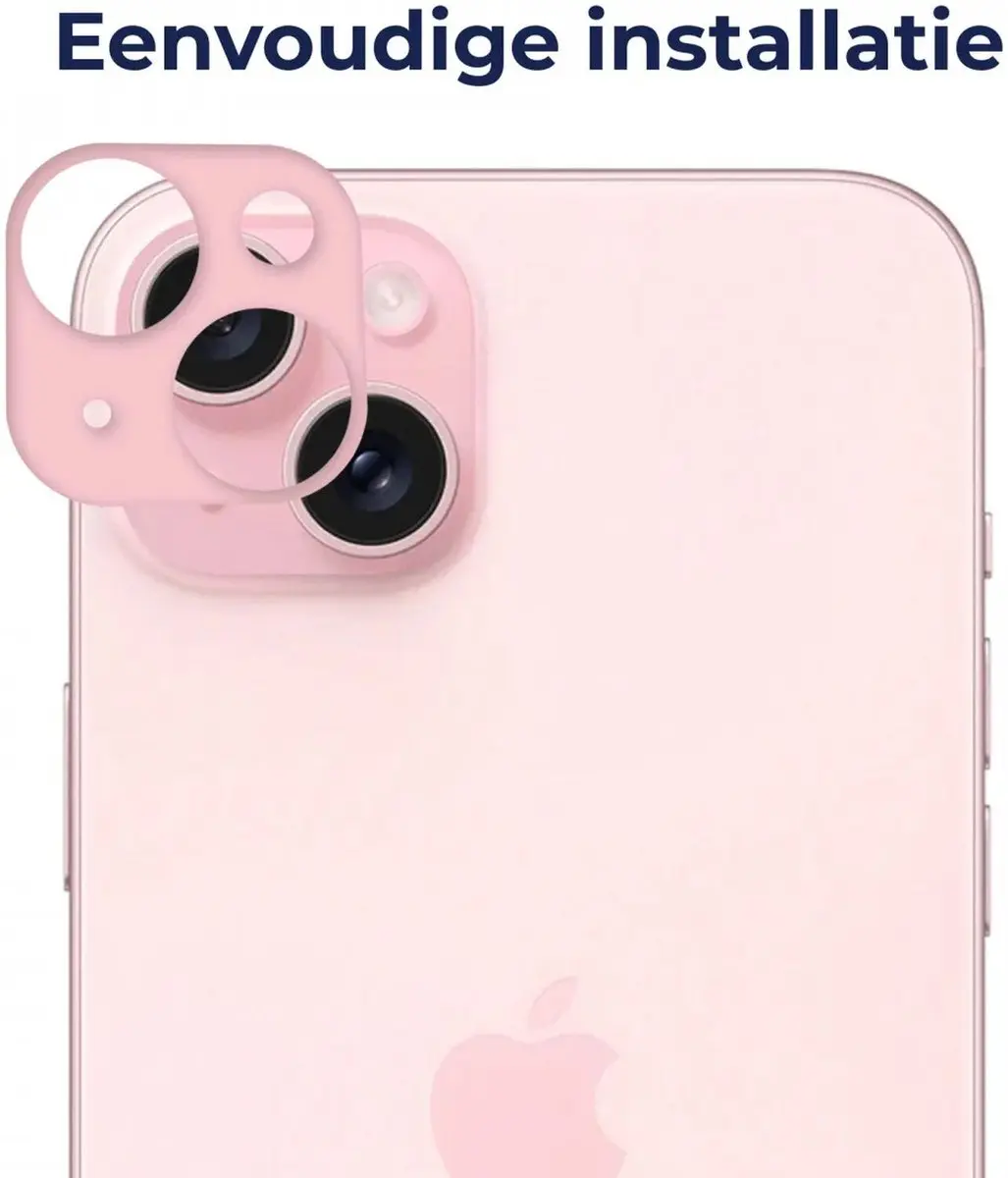 Rosso Camera Lens Protector iPhone 15/15 Plus - Ultra Dun Glas - Roze