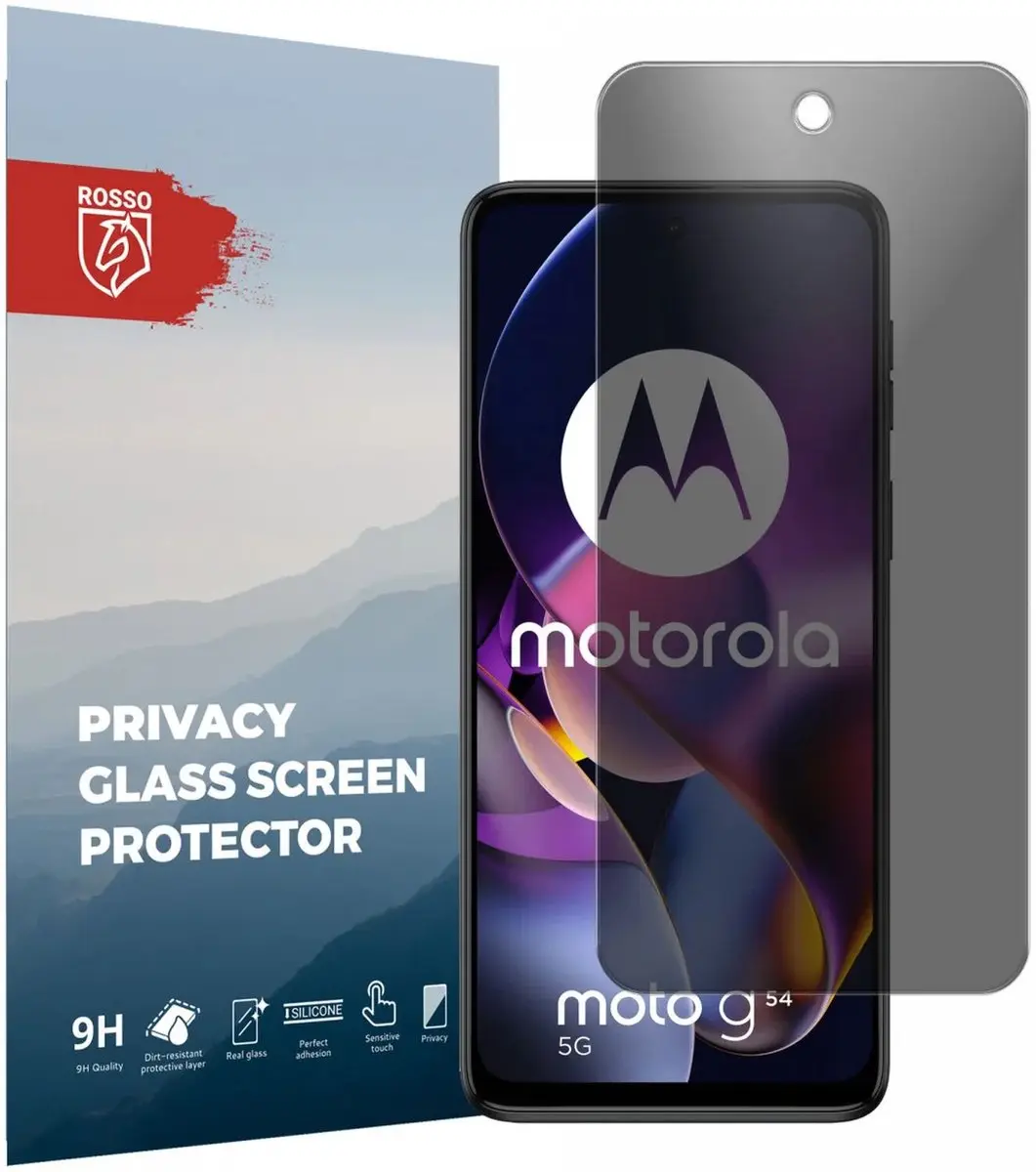 Rosso 9H Privacy Schermbeveiliging Motorola Moto G54