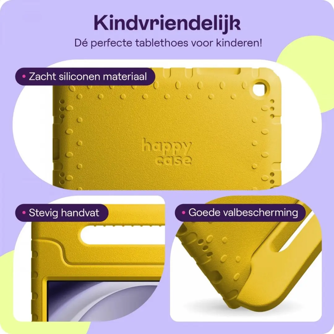 HappyCase Kinderhoes Samsung Galaxy Tab A11/A9 Plus - Geel