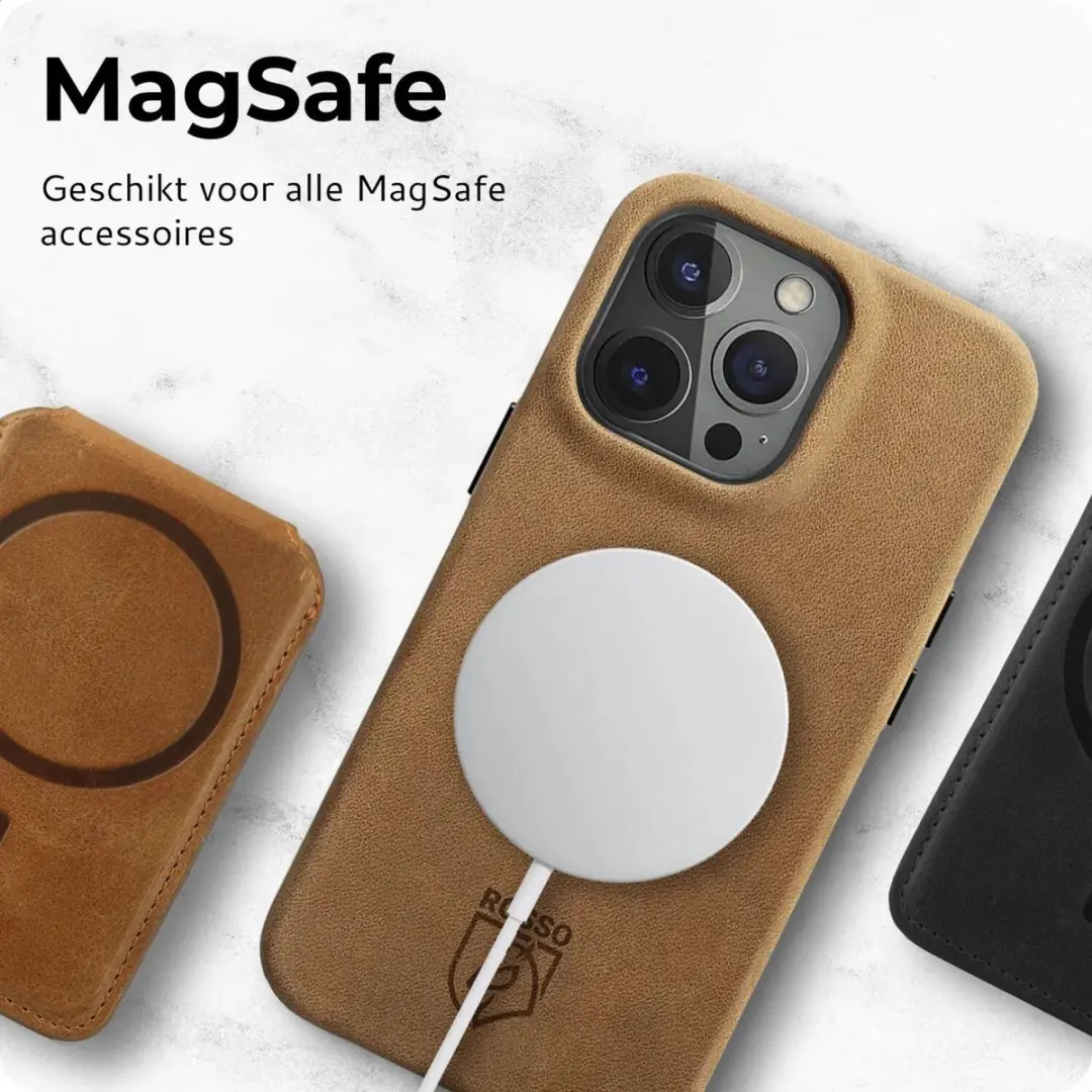 Rosso Elite Hoesje 185753 - Apple iPhone 15 Pro - Lichtbruin