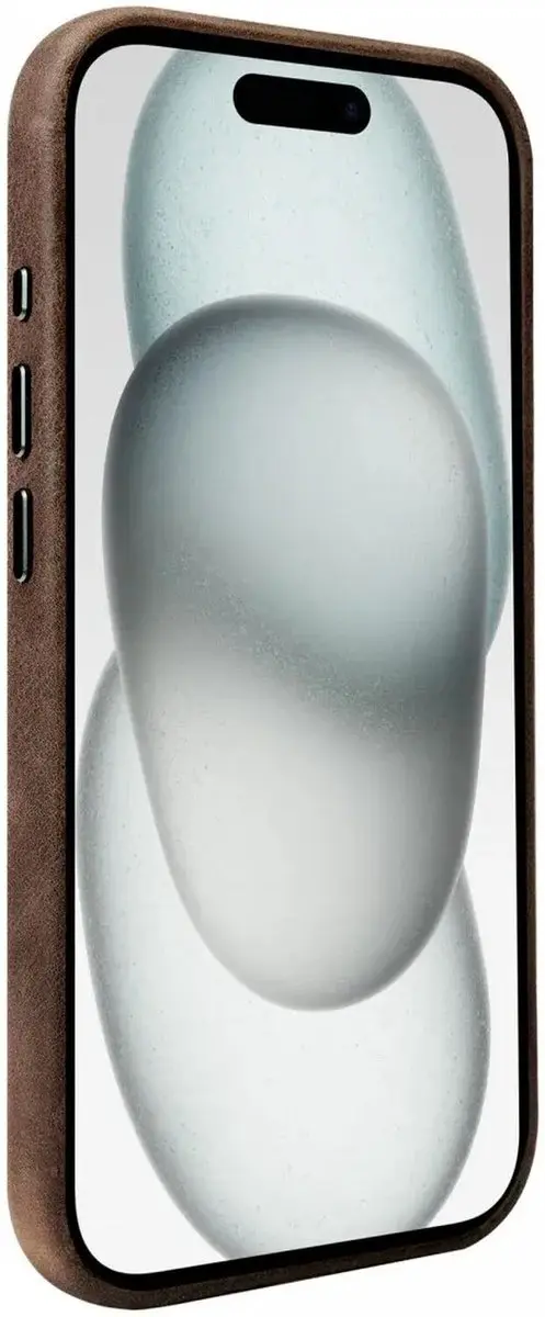 Rosso Elite 185759 Hoesje iPhone 15 - Echt Leer - Bruin