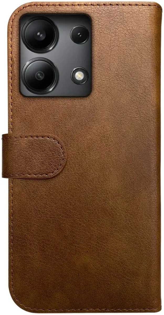 Rosso Element Book Case Wallet - Xiaomi Redmi Note 13 5G - 3 Pasjes - Bruin