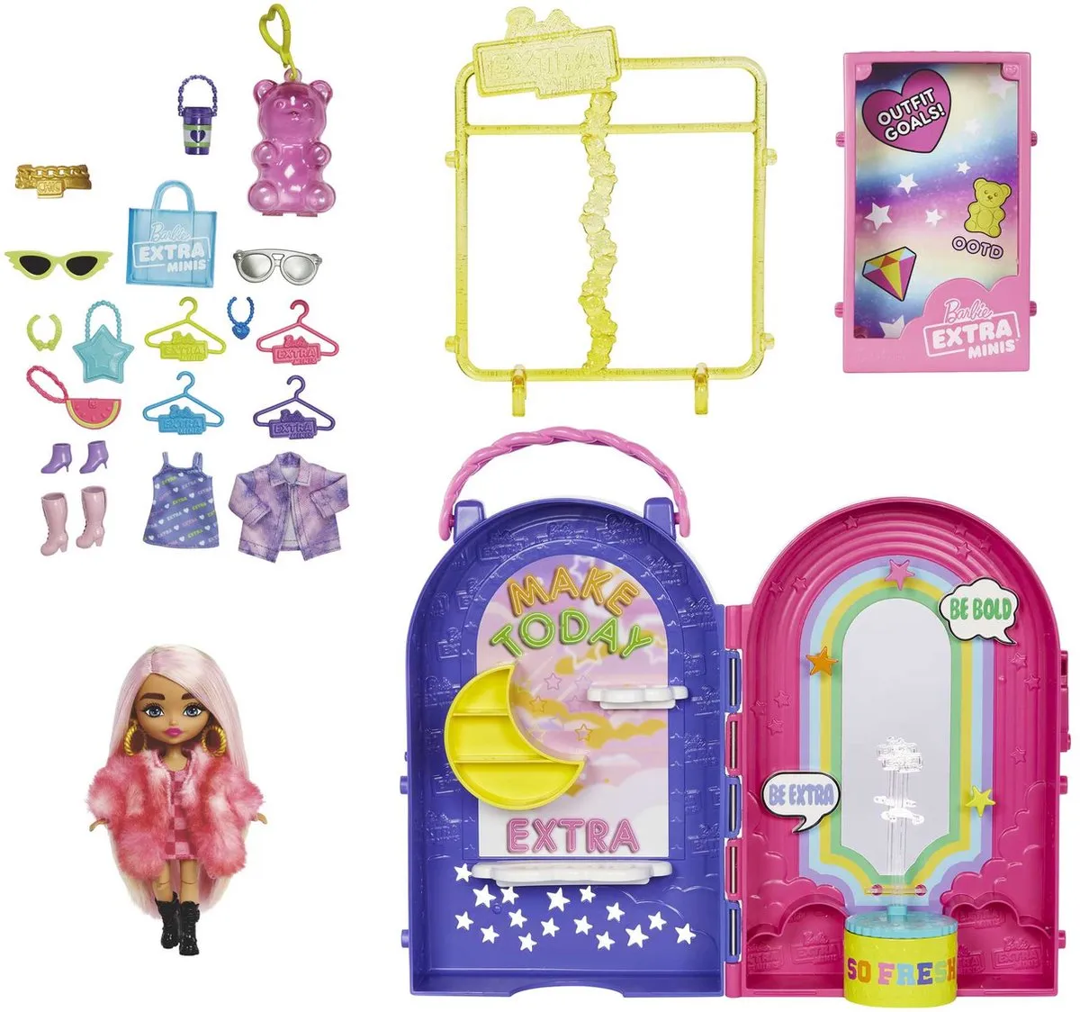 Barbie Extra Mini's Boetiek Speelfigurenset HHN15 - Multicolor