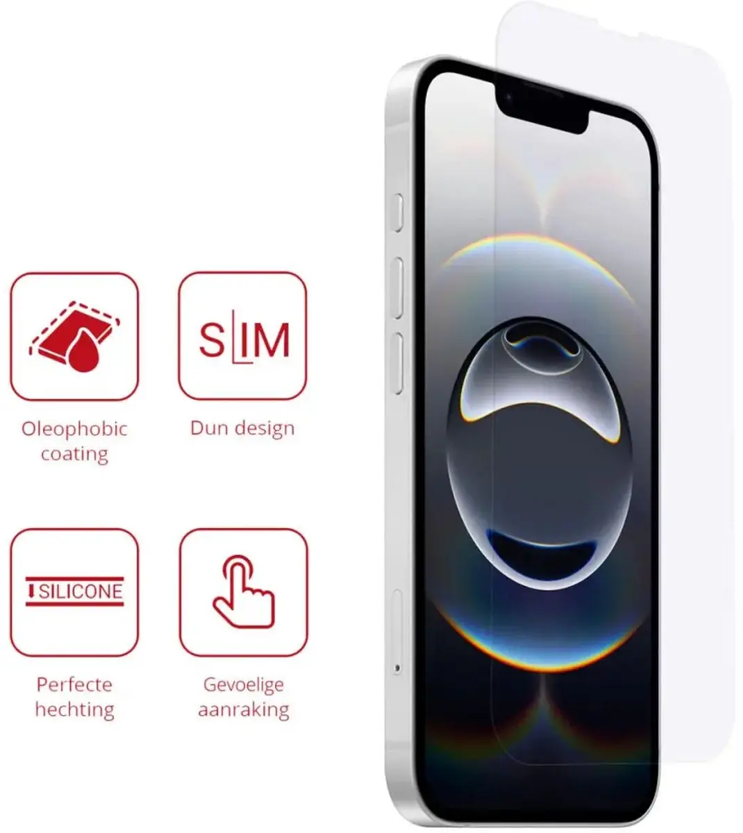 Rosso Screen Protector iPhone 16e/17e - 2 Stuks - Ultra Clear