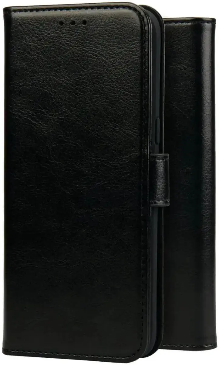 Rosso Deluxe Echt Leer Hoesje 203208 - Samsung Galaxy S25 - 3 Pasjes - Zwart