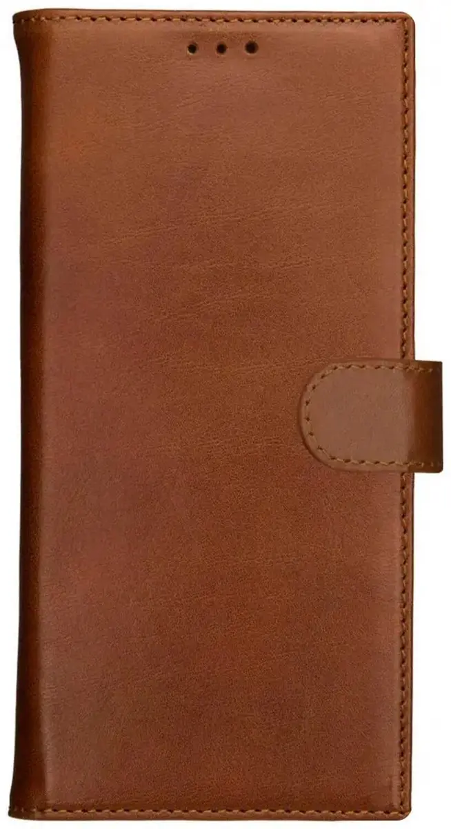 Rosso Deluxe Echt Leer Hoesje 203223 - Samsung Galaxy S25 Ultra - 3 Pasjes - Bruin