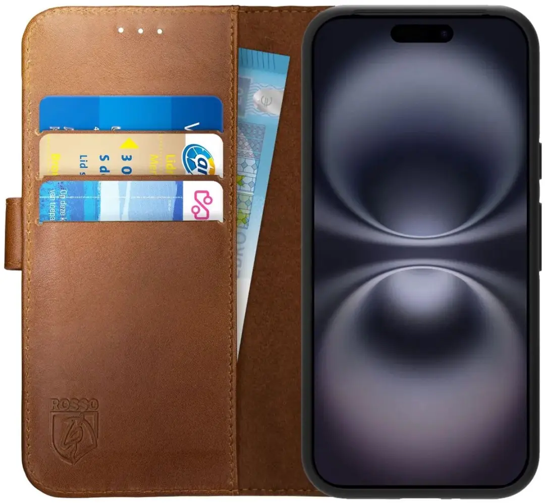 Rosso Deluxe Echt Leer Hoesje iPhone 16