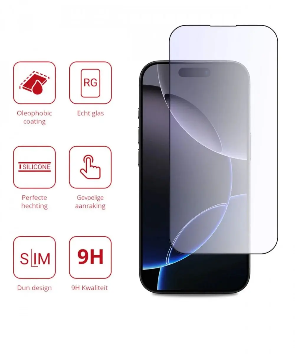 Rosso Anti-Blue Light Tempered Glass iPhone 16 Pro - Blauw Lichtfilter
