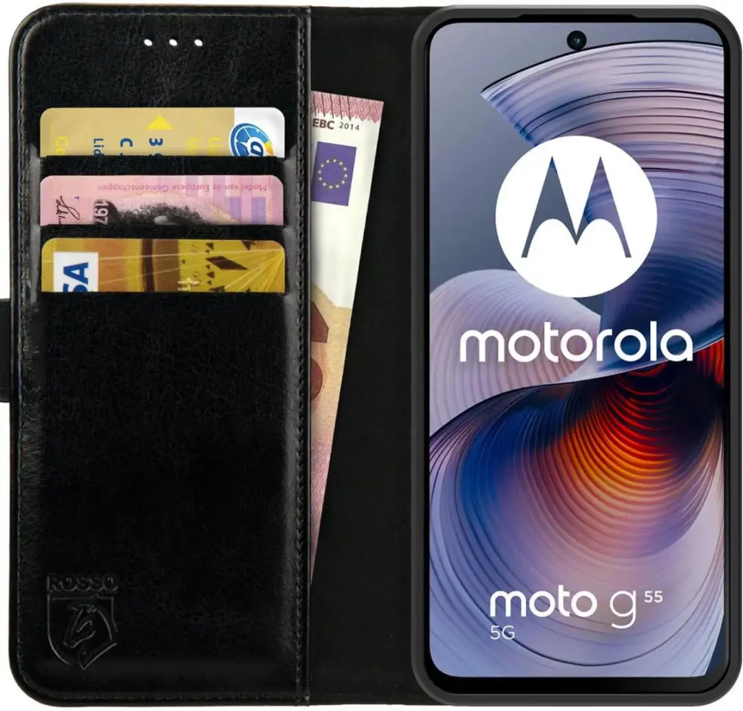 Rosso Element Wallet Book Case Moto G55