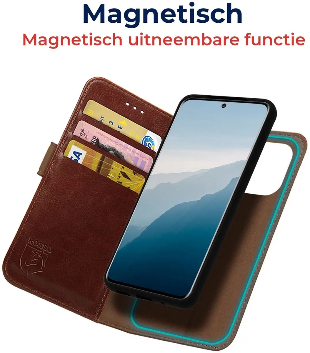 Rosso Element 212910 Hoesje Samsung Galaxy S25 Edge - 3 Pasjes - Bruin