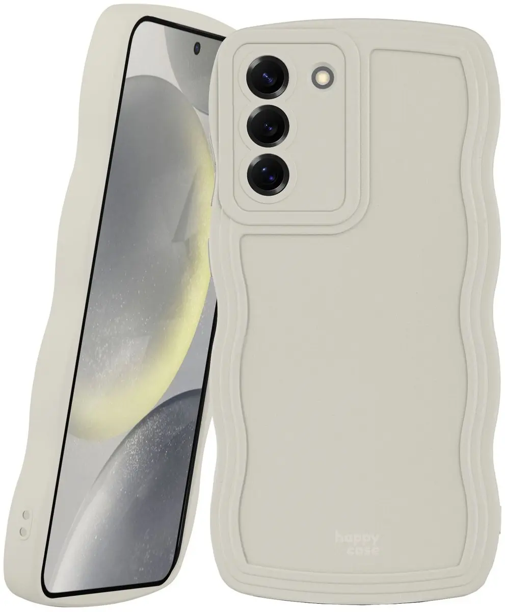 HappyCase Wavy Hoesje Samsung Galaxy S24 Plus - Beige