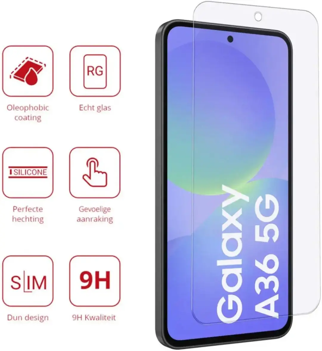 Rosso Screen Protector Samsung Galaxy A36 - 9H Tempered Glass