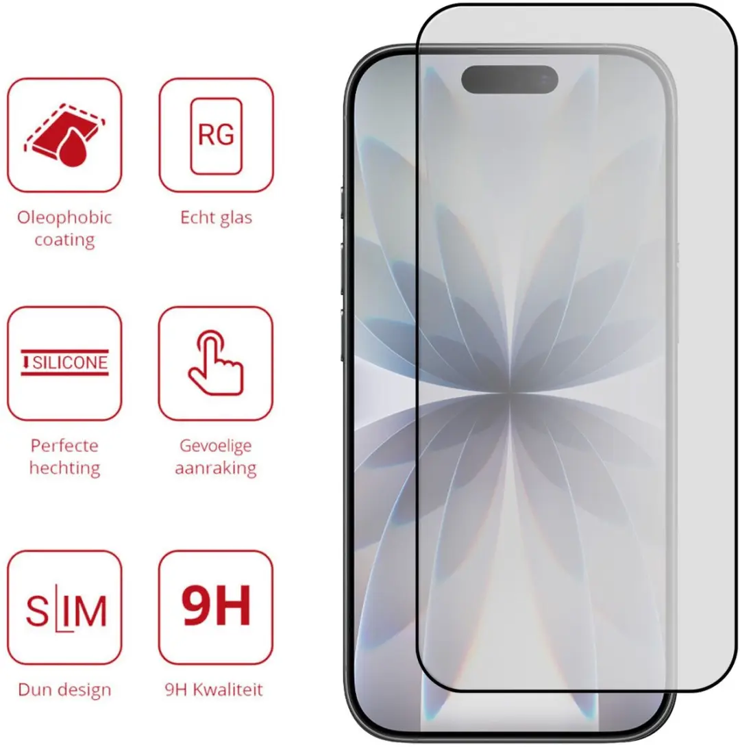 Rosso Anti-Reflectie Tempered Glass iPhone 17 - 1 Stuk - afbeelding 6 van 6