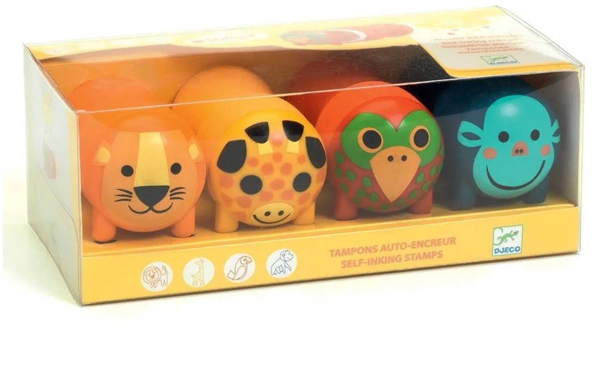 Djeco Safari Animals Stamps - Meerkleurig