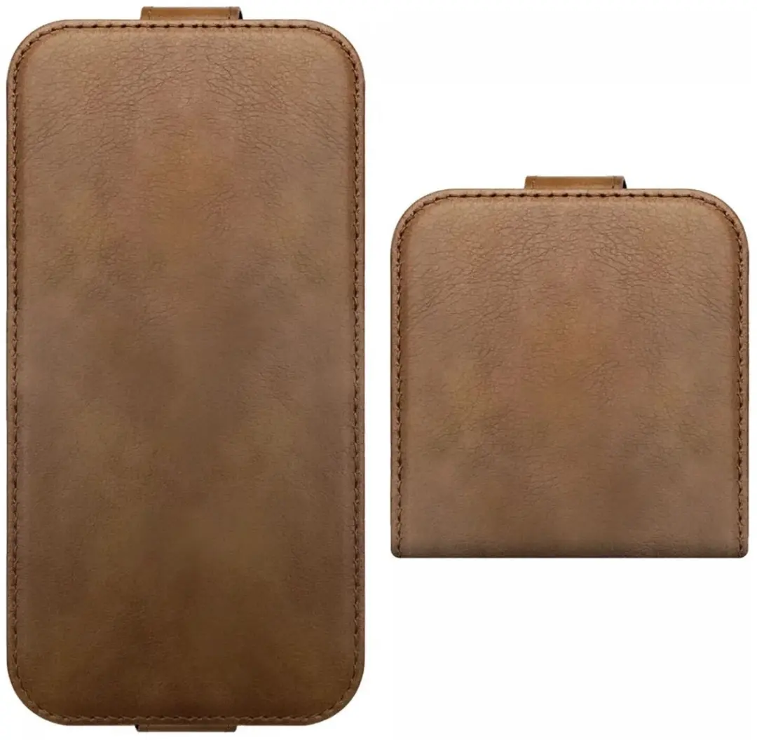 Rosso Deluxe Echt Leer Hoesje 217044 - Samsung Galaxy Z Flip 7 - Bruin
