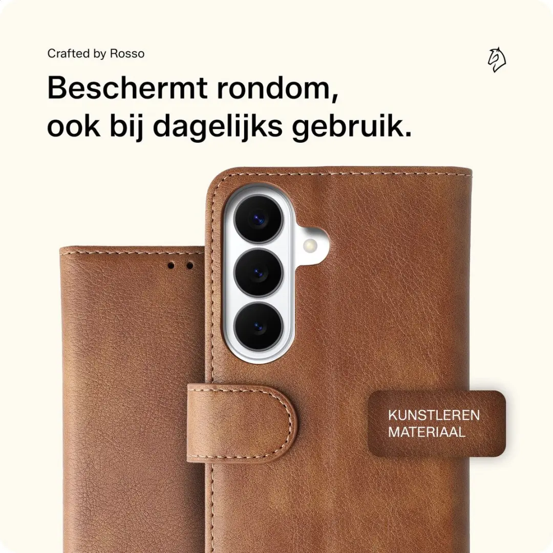 Rosso Element Wallet Book Case 244803 - Samsung Galaxy S26 Plus - 3 Pasjes - Bruin