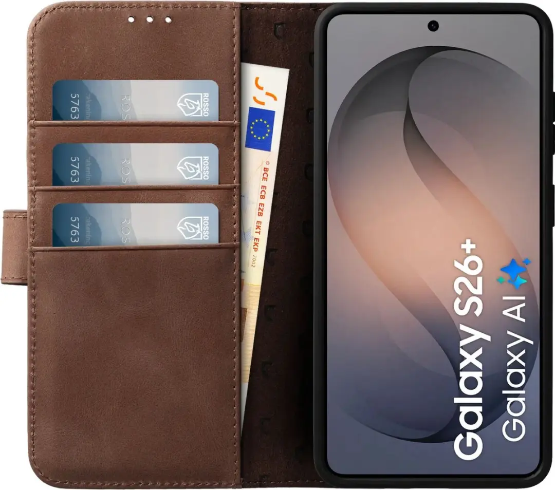 Rosso Elite 244818 Hoesje Samsung Galaxy S26 Plus - Bruin