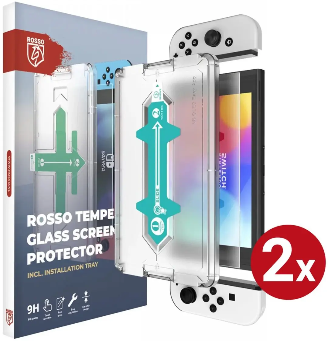 Rosso Screenprotector Nintendo Switch OLED 2-Pack