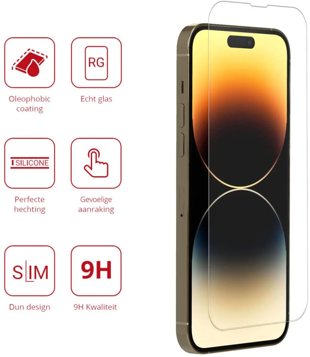Rosso Screen Protector iPhone 14 Pro Max - 2 Stuks
