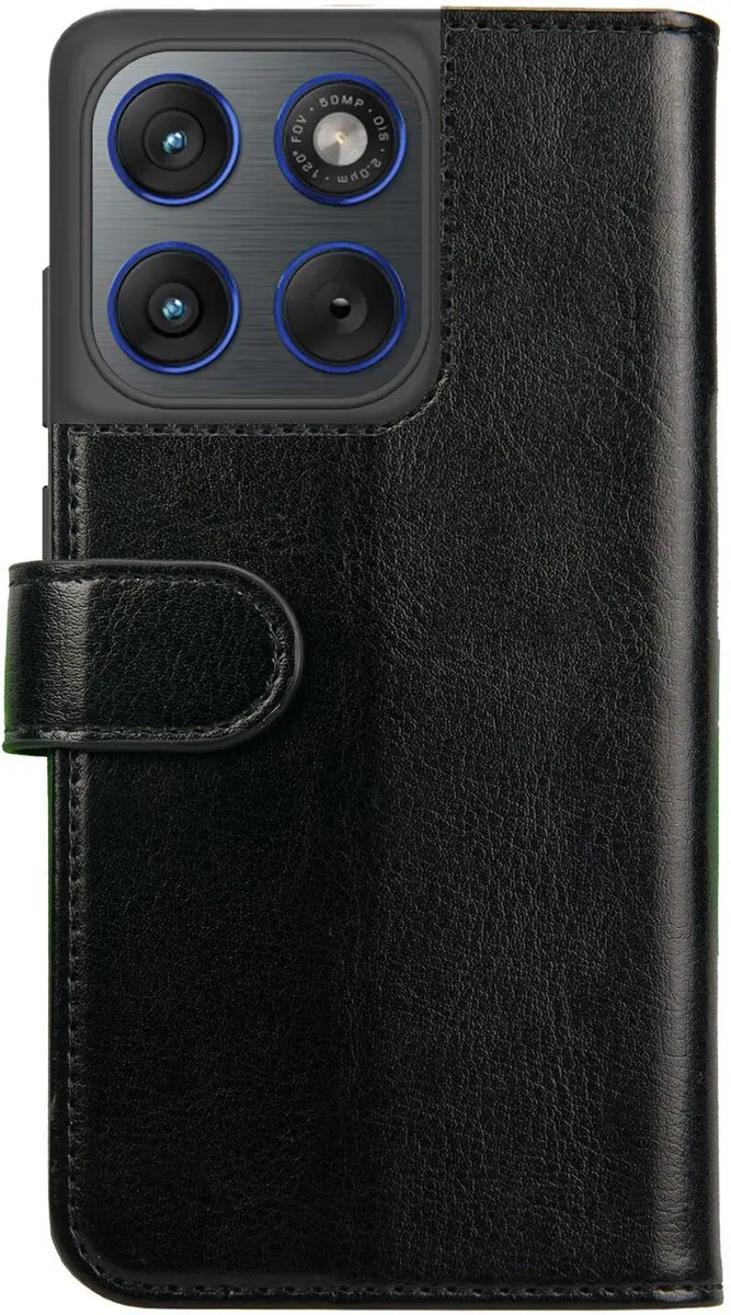 Rosso Element Wallet Book Case Motorola Edge 70 - 3 Pasjes - Zwart