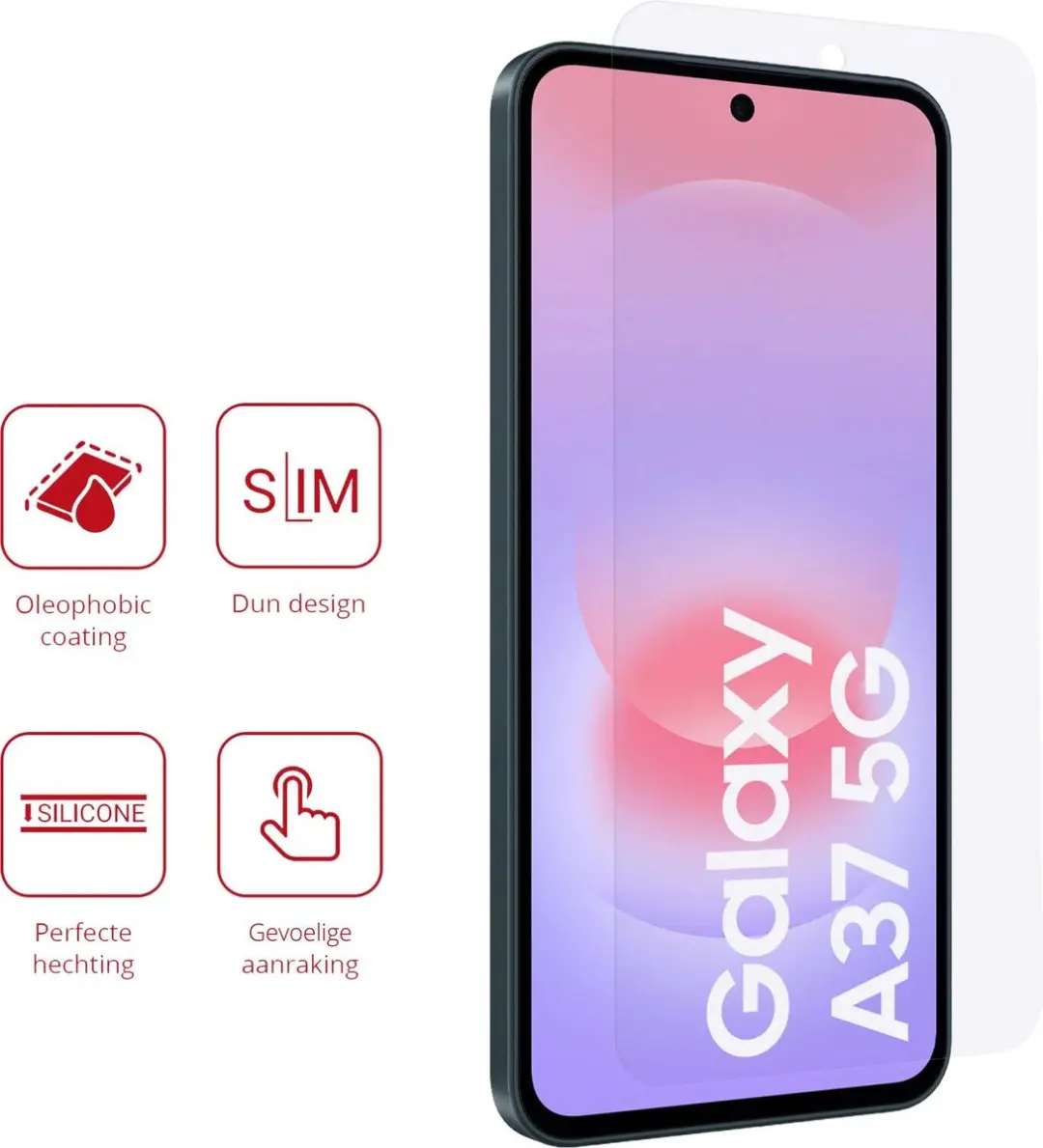 Rosso Screen Protector Samsung Galaxy A37 - 2 Stuks - Ultra Clear