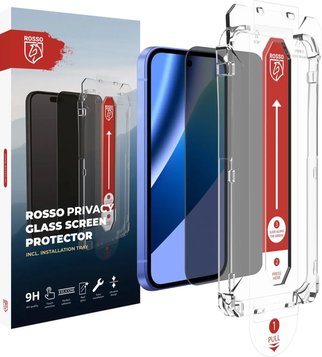 Rosso Privacy Screen Protector Google Pixel 10a - 9H Glas
