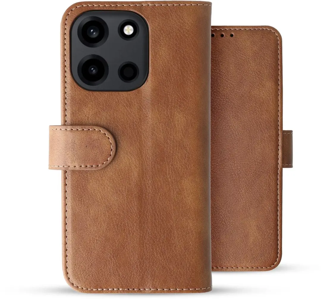 Rosso Element Wallet Book Case OnePlus Nord 6 - 3 Pasjes - Bruin