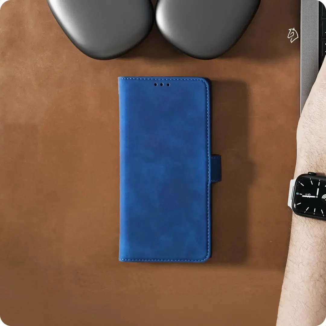 Rosso Element Wallet Book Case OnePlus Nord 6 - 3 Pasjes - Blauw