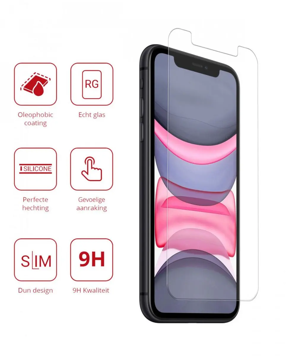 Rosso Screen Protector iPhone 11 - 2 Stuks - afbeelding 6 van 6