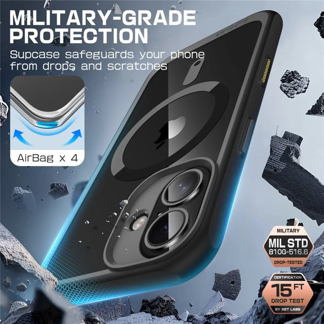 Supcase UB 12024 iPhone 16 Hoesje - MagSafe - Zwart