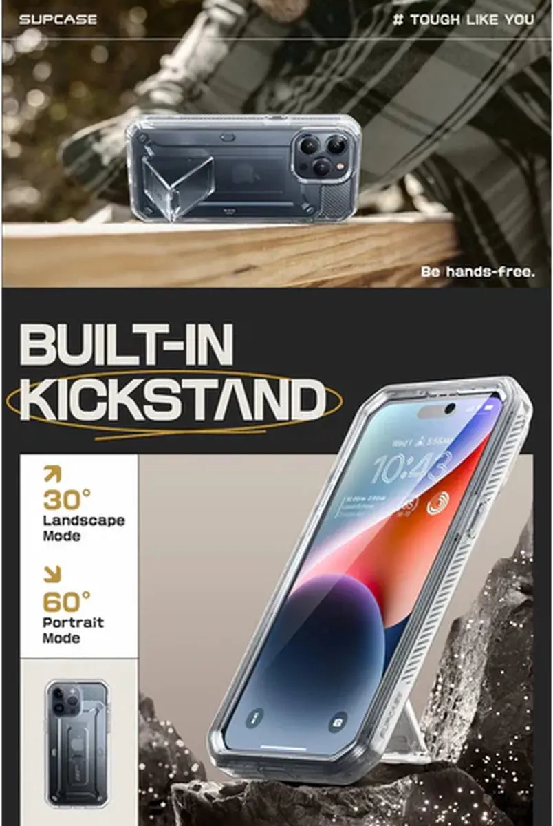 Supcase Unicorn Beetle Pro Hoesje iPhone 15 Pro Max - Transparant