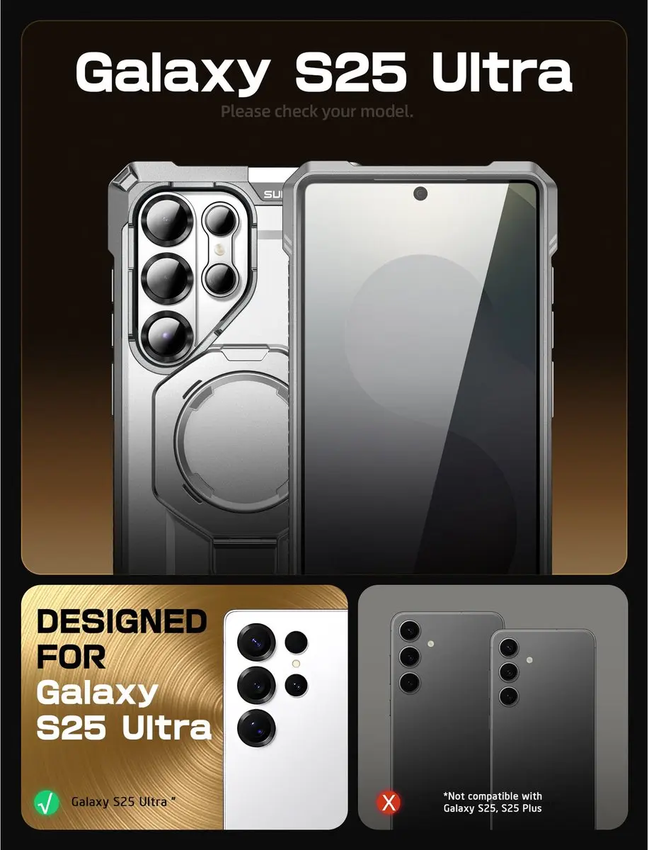 Supcase Unicorn Beetle Grip Hoesje S25 Ultra GA843439157859 - MagSafe - Wit